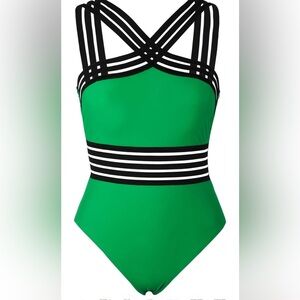 New Hilor Women's One Piece Swimsuits Slimming High Waisted Suit size XL 14. NWT